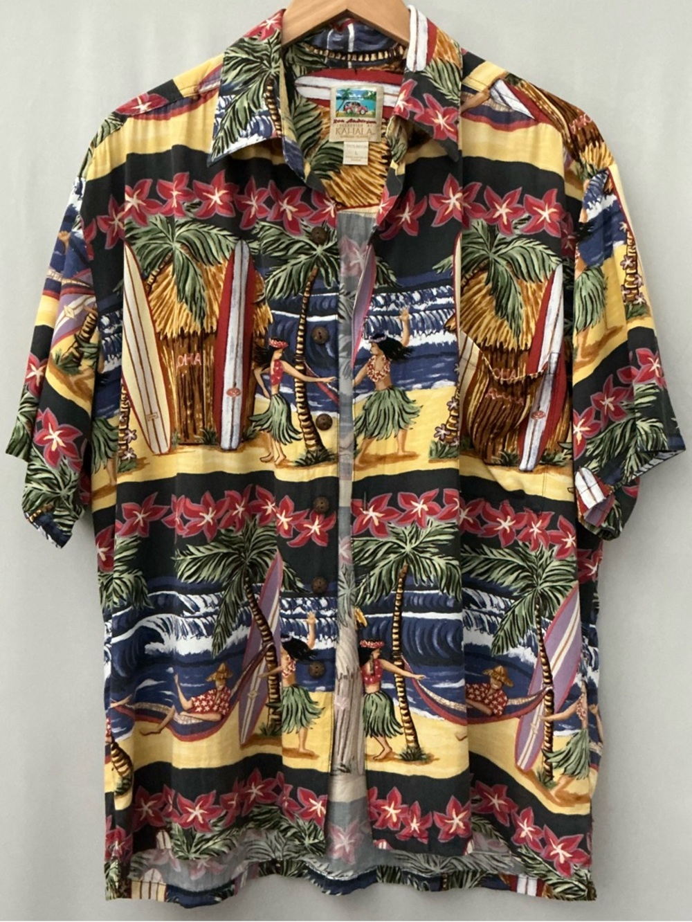 Kahala Ron Anderson Collection Hawaiian Shirt Size L